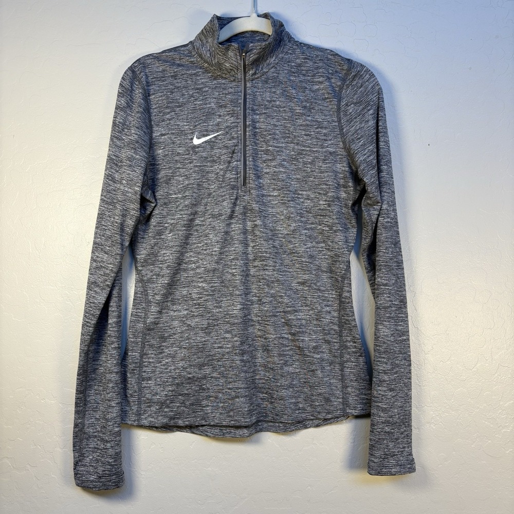 Nike Gray Heather Quarter-Zip Pullover
